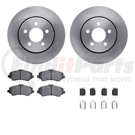 Dynamic Friction Company 6612-42041 Rotors with 5000 Euro Ceramic Brake Pads includes Hardware