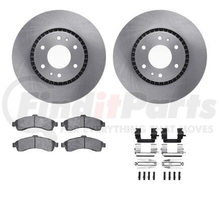 Dynamic Friction Company 6612-48018 Rotors with 5000 Euro Ceramic Brake Pads includes Hardware