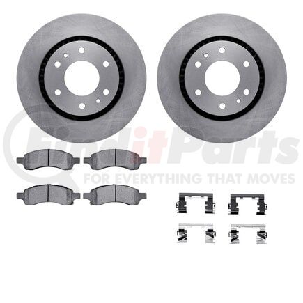 Dynamic Friction Company 6612-48023 Rotors with 5000 Euro Ceramic Brake Pads includes Hardware