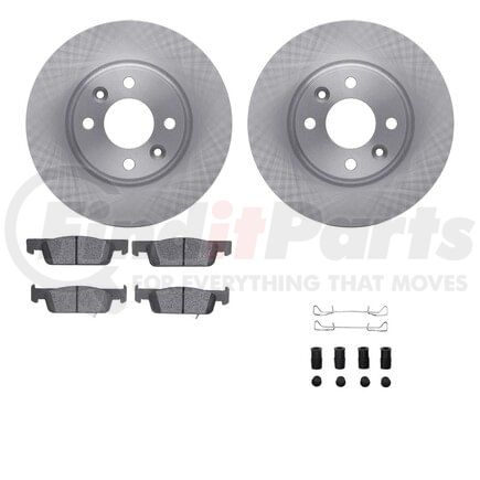 Dynamic Friction Company 6612-63448 Rotors with 5000 Euro Ceramic Brake Pads includes Hardware