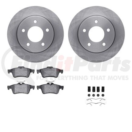 Dynamic Friction Company 6612-80003 Rotors with 5000 Euro Ceramic Brake Pads includes Hardware