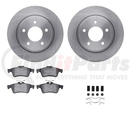 Dynamic Friction Company 6612-80007 Rotors with 5000 Euro Ceramic Brake Pads includes Hardware