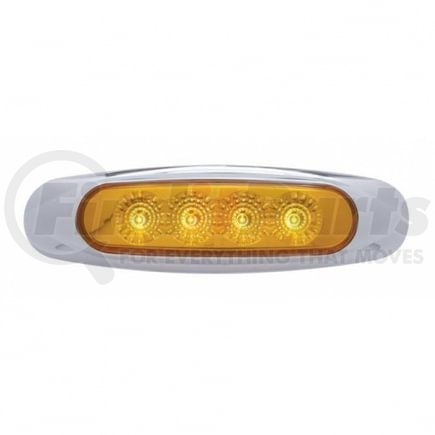 United Pacific 39398 4-LED Single Function Reflector Clearance/Marker Light, Amber LED, Amber Lens