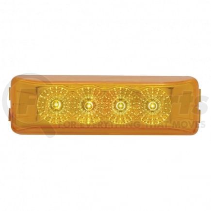 United Pacific 39463 Clearance/Marker Light, Amber LED/Amber Lens, Rectangle Design, with Reflector, 4 LED