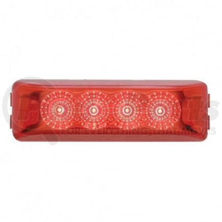 United Pacific 39464 Clearance Light - Reflector Rectangular Light, 4 LED, Red LED/Lens