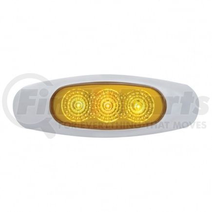 United Pacific 39479 3-LED Single Function Reflector Clearance/Marker Light, Amber LED, Amber Lens