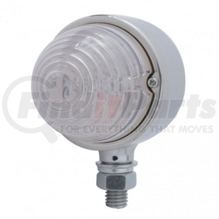 United Pacific 39494 Single Face LED Marker Light - 17 LED, Clear Lens/Amber LED, Chrome-Plated Steel, Beehive Design