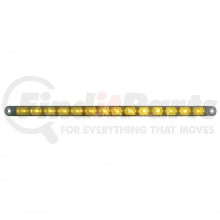 United Pacific 39644B Auxiliary Light - Auxiliary Strip Light, 14 LED 12", Amber LED/Chrome Lens