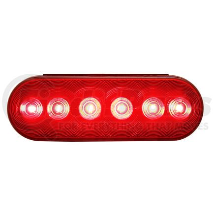 United Pacific 39654B Brake/Tail/Turn Signal Light - 6 LED Oval, Red LED/Red Lens