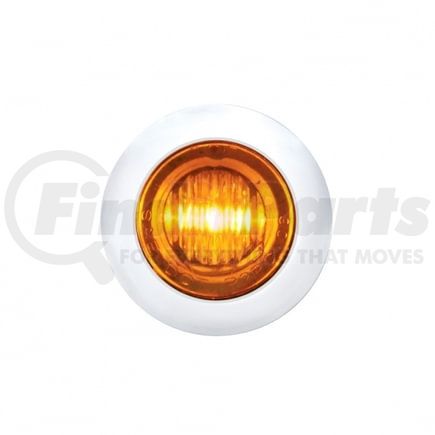 United Pacific 39932 Clearance/Marker Light - with Bezel, 3 LED, Mini, Amber LED/Amber Lens