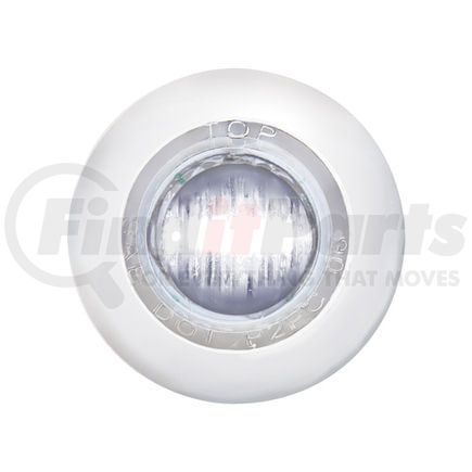 United Pacific 39937 Clearance/Marker Light - with Bezel, 3 LED, Mini, White LED/Clear Lens