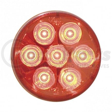 United Pacific 39985 7-LED Single Function 2" Round Clearance/Marker Light, Red LED, Red Lens