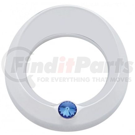 United Pacific 40666 Gauge Bezel - Speed/Tachometer Gauge Cover, with Visor, Blue Diamond, Freightliner/Peterbilt Signature