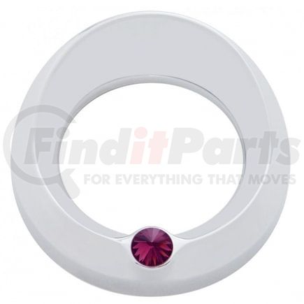 United Pacific 40669 Gauge Bezel - Speed/Tachometer Gauge Cover, with Visor, Purple Diamond, Freightliner/Peterbilt Signature