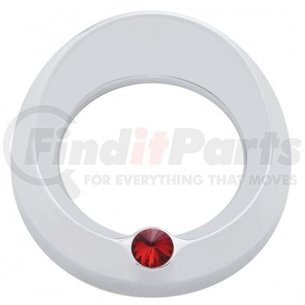 United Pacific 40670 Gauge Bezel - Speed/Tachometer Gauge Cover, with Visor, Red Diamond, Freightliner/Peterbilt Signature