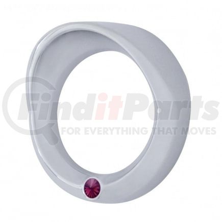 United Pacific 40683 Gauge Bezel - Gauge Cover, "Signature" Series, Small, with Visor, Purple Diamond, for 2006+ Peterbilt