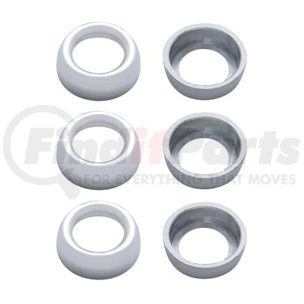 United Pacific 40892 Toggle Switch Nut Cover - Chrome, Plastic, for Peterbilt