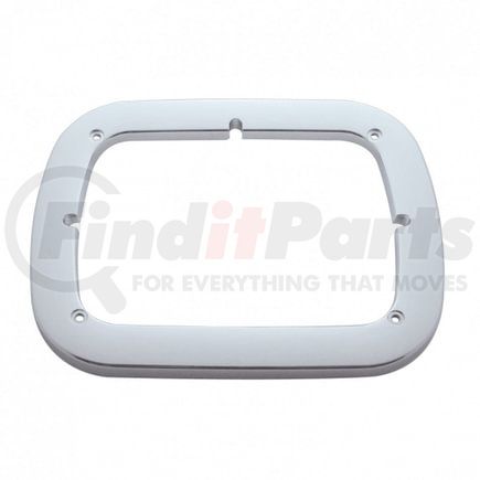 United Pacific 41112 Headlight Bezel - Rectangular, Chrome, Plastic