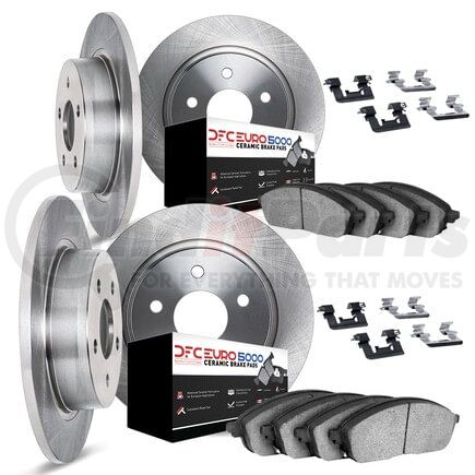 Dynamic Friction Company 6614-27000 Rotors with 5000 Euro Ceramic Brake Pads includes Hardware