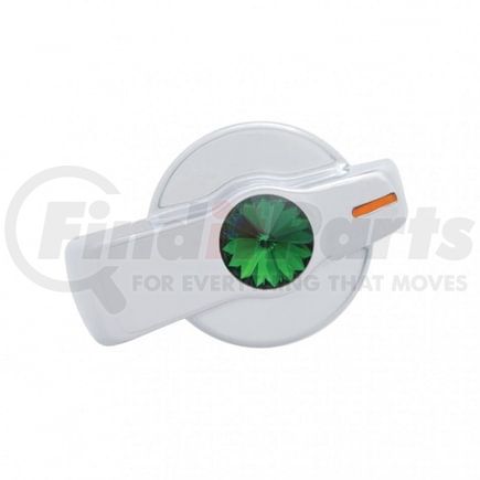 United Pacific 42025 A/C Control Knob - "Signature", Newer Model, with Green Diamond, for Freightliner