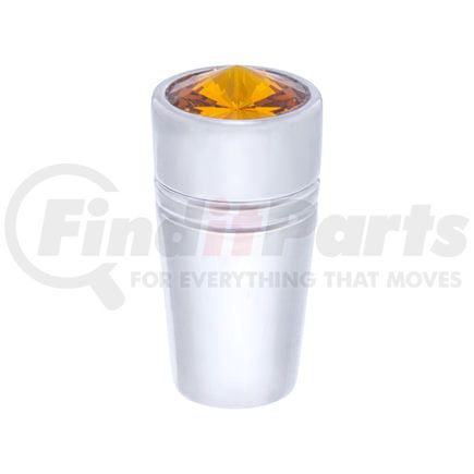 United Pacific 40211 Toggle Switch Extension - Chrome Plated, Aluminum, with Amber Diamond, for Mini Peterbilt