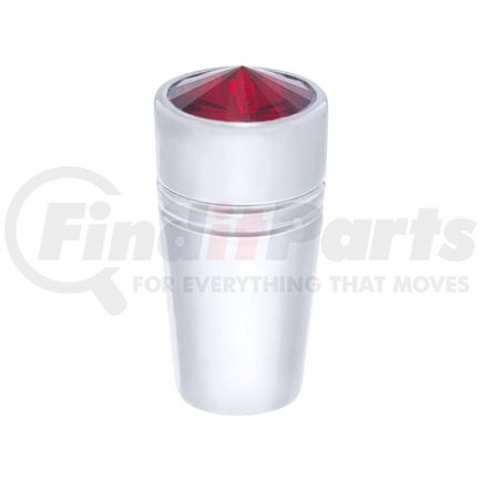 United Pacific 40217 Toggle Switch Extension - Chrome Plated, Aluminum, with Red Diamond, for Mini Peterbilt