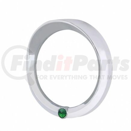 United Pacific 40640 Gauge Bezel - Speed/Tachometer Gauge Cover, "Signature" with Visor, Green Diamond, for 2006+ Peterbilt