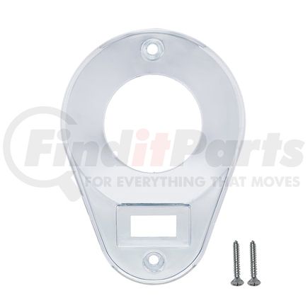 United Pacific 40985 Dome Light Cover - Chrome, Plastic, Teardrop Style, for Kenworth T600/T660/T800/W900