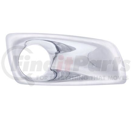 United Pacific 41528 Fog Light Cover - Bumper Light Bezel, Front, RH, Chrome, with Cut-Out, for 2007+ Kenworth T660