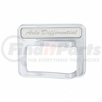 United Pacific 41763 Rocker Switch Cover - Axle Differential, Chrome, for 2014+ Peterbilt