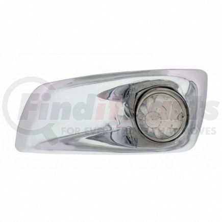 United Pacific 42707 Bumper Guide Light - Bumper Light Bezel, LH, with 17 Amber LED Dual Function Watermelon Light, for 2007-2017 KW T660, Clear Lens