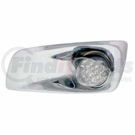 United Pacific 42731 Bumper Guide Light - Bumper Light Bezel, LH, with 19 LED Reflector Light & Visor, for 2007-2017 KW T660, Amber LED/Clear Lens