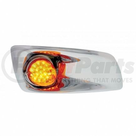 United Pacific 42756 Bumper Guide Light - Bumper Light Bezel, Front, RH, with 19 LED Reflector Light, Amber LED/Amber Lens, for Kenworth T660