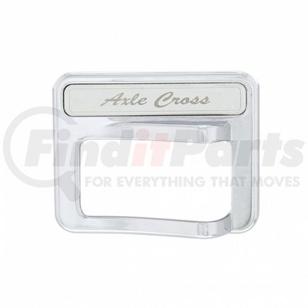 United Pacific 41773 Rocker Switch Cover - Axle Cross, Chrome, for 2014+ Peterbilt