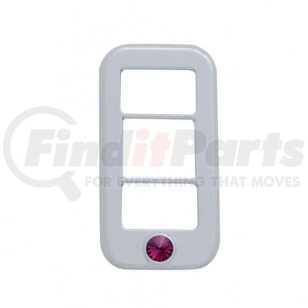 United Pacific 42044 Rocker Switch Cover - with 3 Openings, with Purple Diamond, for Freightliner