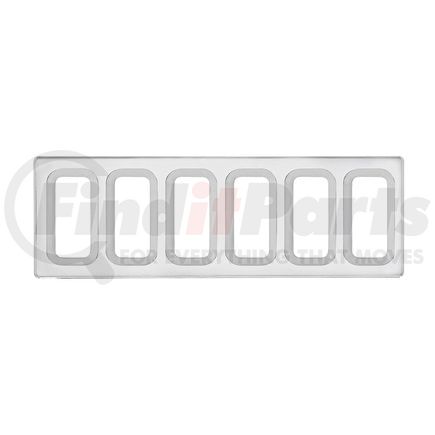 United Pacific 42219 Dash Switch Cover - Dash Switch Panel Cover, 6 Openings, for International