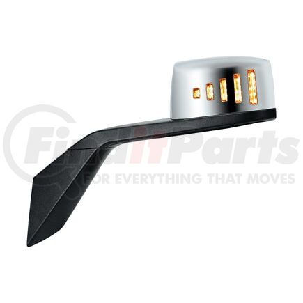 United Pacific 42250 Hood Mirror - Left Side, with LED Vertical Bar Design Signal Light on Mirror Cover