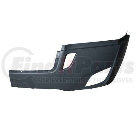 United Pacific 42466 Bumper Cover - With Deflector Holes, Driver Side, for 2018-2020 FL Cascadia with Fog Lamp Hole