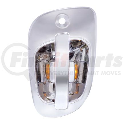 United Pacific 42489 Door Handle - Exterior, LH, 6 Amber LED, Chrome for Freightliner