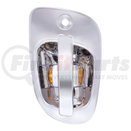 United Pacific 42490 Door Handle - Exterior, RH, 6 Amber LED, Chrome for Freightliner