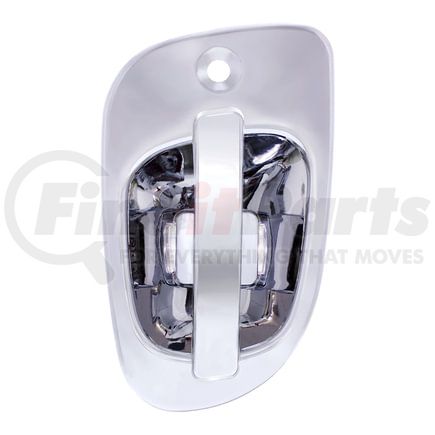 United Pacific 42495 Door Handle - Exterior, LH, 6 White LED, Chrome for Freightliner