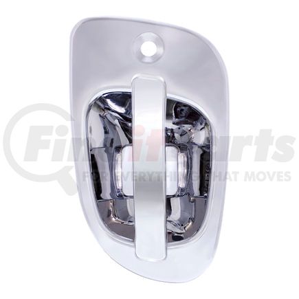 United Pacific 42496 Door Handle - Exterior, RH, 6 White LED, Chrome for Freightliner