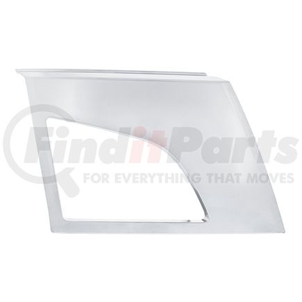 United Pacific 42505 Fog Light Cover - Passenger Side, Satin Silver, ABS Plastic, For 2018-2023 Volvo VNL