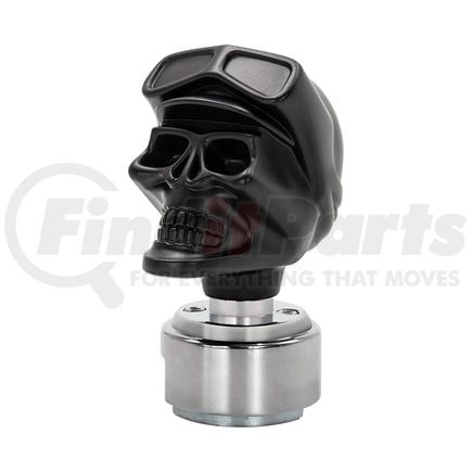 United Pacific 70669 Manual Transmission Shift Knob - Gearshift Knob, Black Skull Biker 13/15/18 Speed, with Adapter