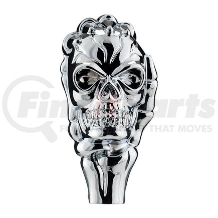 United Pacific 70681 Manual Transmission Shifter Knob - Chrome Skull, Speed, Universal Fit