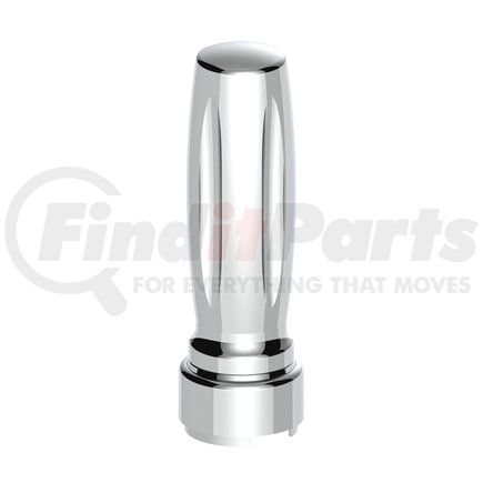 United Pacific 70786 Gearshift Knob - Chrome, Vertical, M30X3.5 Thread-On, Vegas Style, with 9/10 Speed Adapter