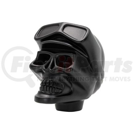 United Pacific 70806B Manual Transmission Shift Knob - Black, Aluminum, Skull Biker Design 1/2"-13 Thread-On