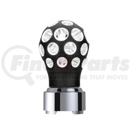 United Pacific 71083 Manual Transmission Shift Knob - Matte Black, Phoenix Style, Thread-On, with White LED