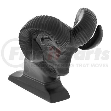 United Pacific 72052 Hood Ornament - Matte Black, Die-Cast Bighorn