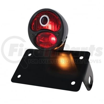 United Pacific 86807 Tail Light - "DUO Lamp", with Blue DOT Horizontal, with Black Rim/Black Housing, for 1928 Ford